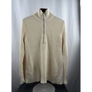 Patagonia Men’s 1/2 Zip Knit Sweater Cream Size Small